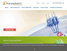 Tablet Screenshot of karyopharm.com